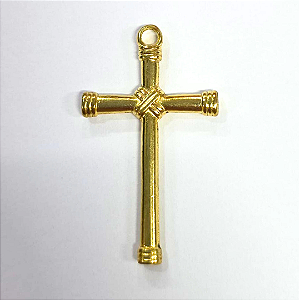 Pingente Cruz Fundição Cor-Dourado Unidade Ref 2955