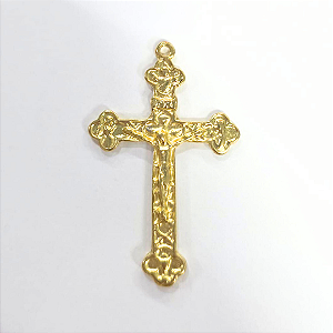 Pingente Cruz Fundição Cor-Dourado Unidade Ref 2927