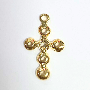 Pingente Cruz Fundição Cor-Dourado Unidade Ref 2957