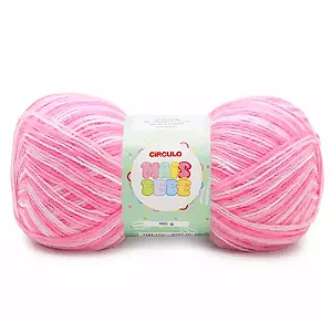 Fio Mais Bebê Círculo 100g Cor 9271- Mescla Canção Ninar Rosa