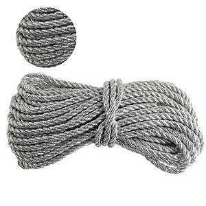 Cordão São Francisco Metalizado São José Ref.003/20 com 10mts Cor-22 Prata