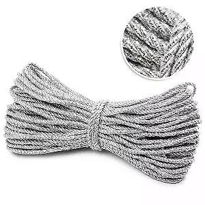 Cordão São Francisco Metalizado São José Ref.001/06 3,5mm com 20mts Cor-22 Prata