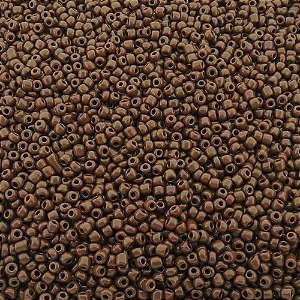 Miçanga Marrom de Vidro Segunda Linha 100g