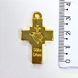 Pingente Cruz Fundição Com Dois Lados Cor-Dourado Unidade Ref 2928