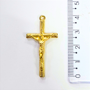 Pingente Cruz Fundição Cor-Dourado Unidade Ref 2962