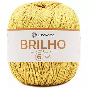 Barbante EuroRoma Brilho Ouro n°6 400g Cor- 450 Ouro