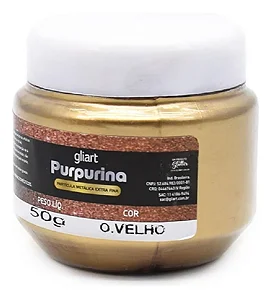 Purpurina Em Pó 50g Cor-Ouro Velho
