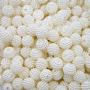 Perola Craquelada Passante 10mm Abs com 50g Cor 296-Bege Natural