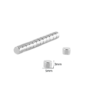 Imã 5x3mm Kit com 50 unidades Cor Prata