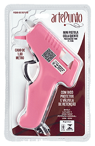 Mini Pistola de Cola Quente - Rosa - Ref. FL-138 - ArtePunto
