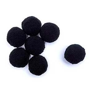 Pompom Solto 6mm-Cor-19 Preto-Com 200 unidades