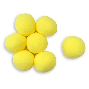 Pompom Solto 6mm-Cor Amarelo Candy-Com 200 unidades