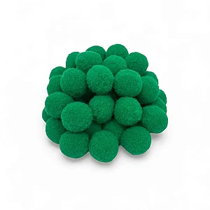 Pompom Solto 20mm-Cor 540-Verde Bandeira-Com 100 unidades