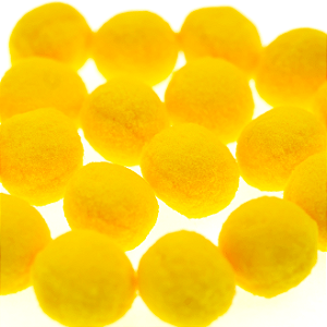 Pompom Solto 20mm-Cor 110 Amarelo Ouro -Com 100 unidades