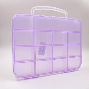 Maleta Organizadora C/14 Divisórias-Cor-Transparente Lilas