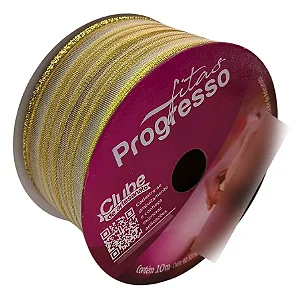 Fita Metalizada Progresso M007-38 mm 10 metros Cor-203 Ouro