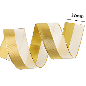 Fita Metalizada Progresso M010 - 38 mm 10mts Cor-203 Ouro