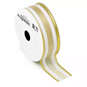 Fita Metalizada Progresso M013 - 25mm 10mts Cor 203 Ouro