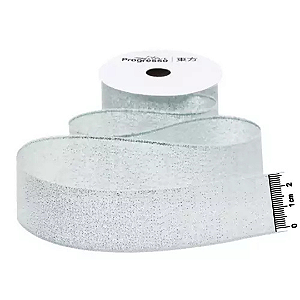 Fita Metalizada Progresso M015 25mm 10m Cor-218 Prata