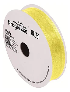 Fita de Voal com Borda Acetinada ZC 003 Progresso 15mm Cor 763 Amarelo Gema
