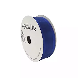 Fita de Voal com Bordas Acetinada ZC 005 Progresso 22mm Cor 215 Azul Marinho