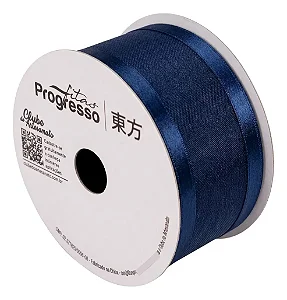 Fita de Voal com Bordas Acetinada ZC 009 Progresso 38mm Cor 215 Azul Marinho
