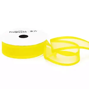 Fita de Voal VCE 005 Progresso 22mm Cor 763 Amarelo Gema