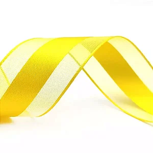 Fita de Voal VCE 009 Progresso 38mm Cor 763 Amarelo Gema