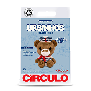 Kit Amigurumi Ursinhos Círculo 03-Marinheiro