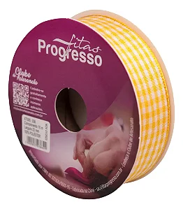 Fita Xadrez Progresso XT005 22mm com 10mts 038- Amarelo Ouro
