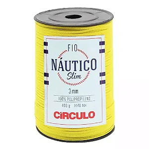 Fio Náutico Slim 3 mm Circulo 400g Cor-1289 Amarelo Canario