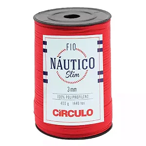 Fio Náutico Slim 3 mm Circulo 400g Cor-3402 Vermelho
