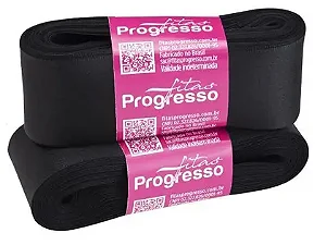 Fita de Cetim CF009 38 mm- Cor 219 Preto c/ 10metros