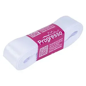 Fita de Cetim CF005 22 mm- Cor 201 Branco c/ 10metros