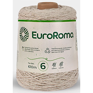 Barbante EuroRoma N°6 Cor 305 - Nude 610m