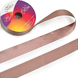 Fita de Cetim Cinderela N.02 10mm com 50mts Cor 26 Chocolate