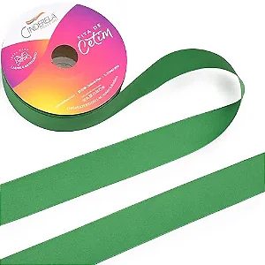 Fita de Cetim Cinderela N.02 10mm com 50mts Cor 17 Verde Bandeira