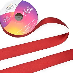 Fita de Cetim Cinderela N.09 38mm com 50mts Cor 8 Vermelho
