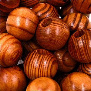 Bola de Madeira 30mm Cor-290 Marrom 500g