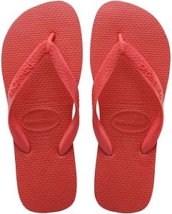 Chinelo Havaianas Top (37/38) - 1 Par- Vermelho Hibisco