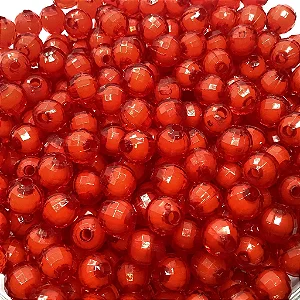 Bola Com Miolo Sextavada Passante 8mm em Acrílico 50g Cor 122