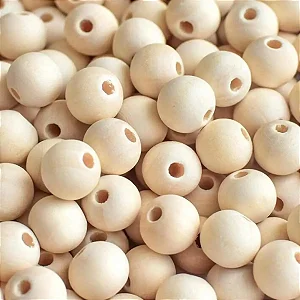 Bola Madeira 12mm Cor-Natural 500g