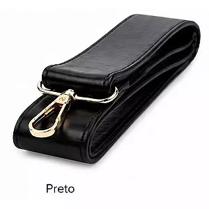 Alça de Bolsa com Mosquetão Cor Preto Ref Ro.155041