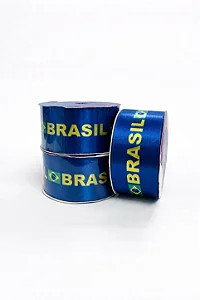 Fita Personalizada Cetim Brasil Cinderela 38mm 10m REf. 972- Brasil