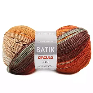 Fio Batik Circulo 100g 9451- Mescla Casca Marrom/Creme