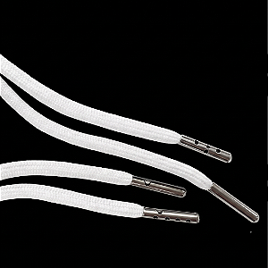Cadarço com Ponteira de Metal Roliço - 5mm x 1,3m - Cor 067 Branco Alvejado - RO.151440