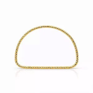 Alça de Bolsa Meia Lua 12cm x 8,2cm 2 unidades RO.155033 Dourado