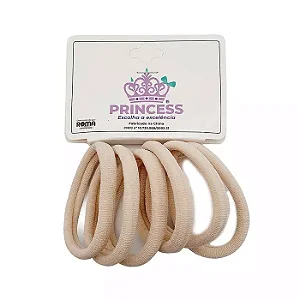 Elástico de Cabelo Xuxinha 3cm creme 6 unid.
