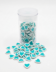 Mini Apliques Biscuit Coração Tiffany Enfeite para Laços, Artesanato RO.151243