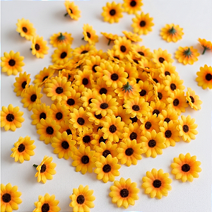Flor Girassol 40mm Amarelo Ouro 100 unidades Ro. 153810